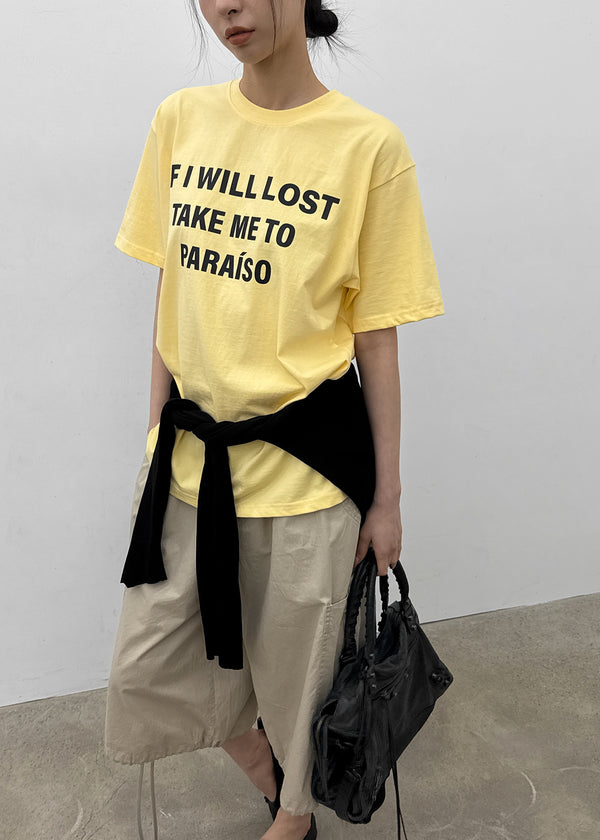 Sindella Loose Fit Printed Short Sleeve T-shirt