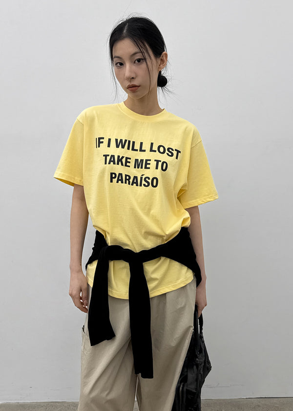 Sindella Loose Fit Printed Short Sleeve T-shirt