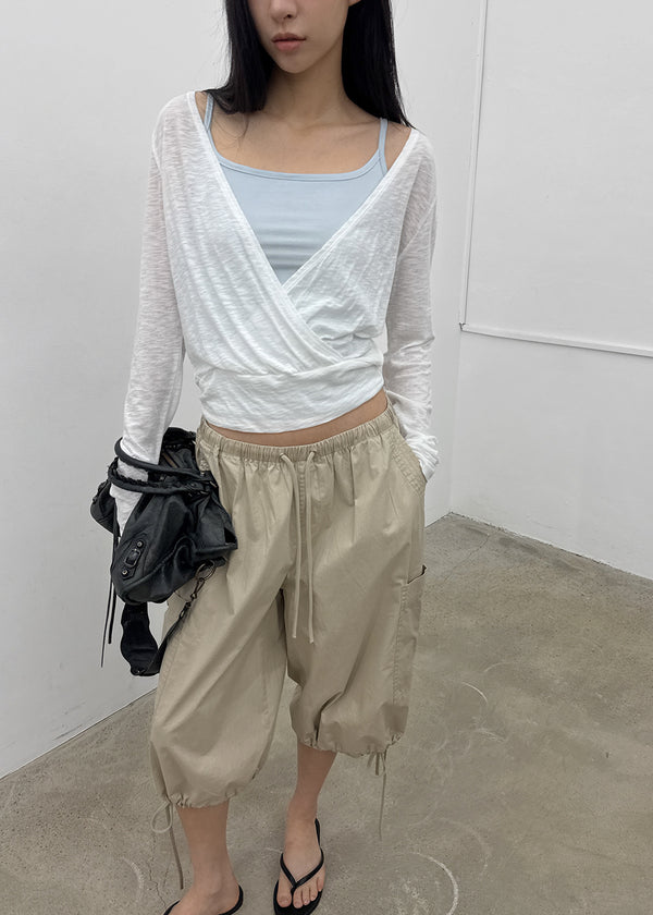 [MADE] Tilki Summer Wrap Long Sleeve Top