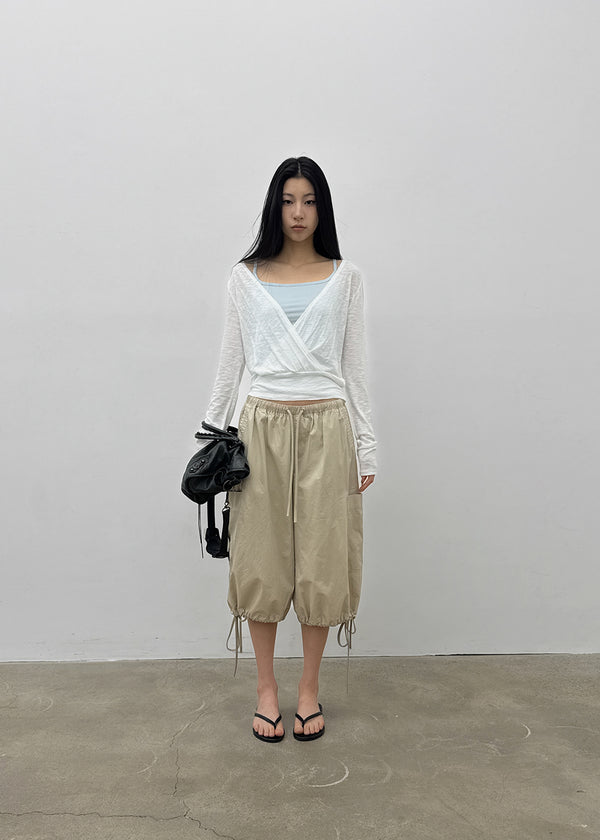[MADE] Tilki Summer Wrap Long Sleeve Top