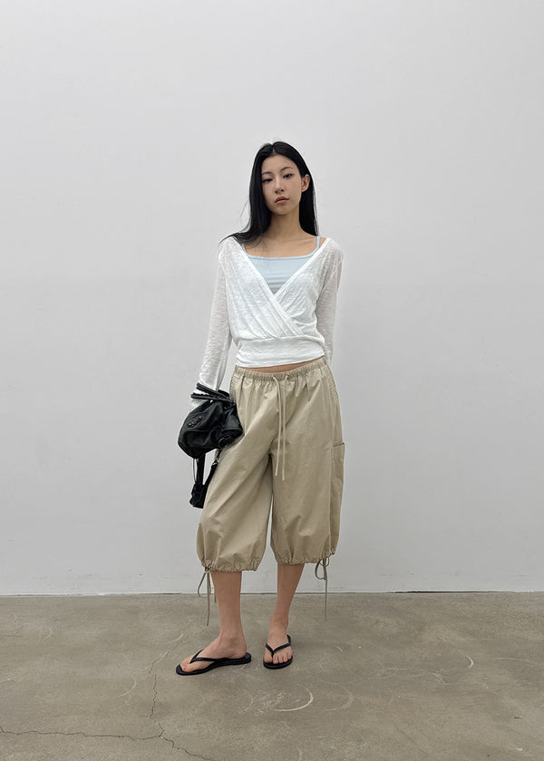 [MADE] Tilki Summer Wrap Long Sleeve Top