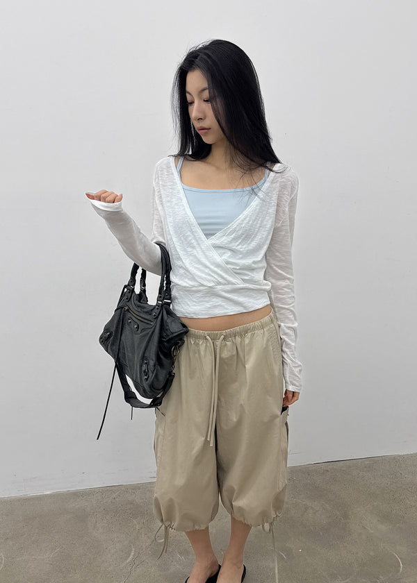 [MADE] Tilki Summer Wrap Long Sleeve Top