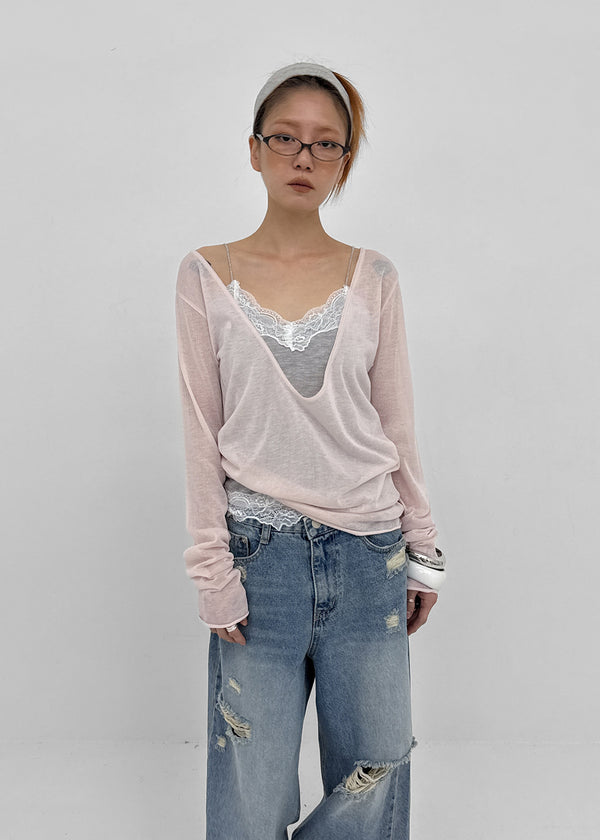[MADE] Robty Deep V-Neck Summer Knit
