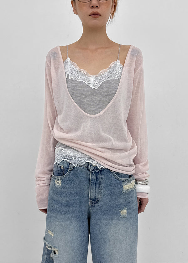 [MADE] Robty Deep V-Neck Summer Knit