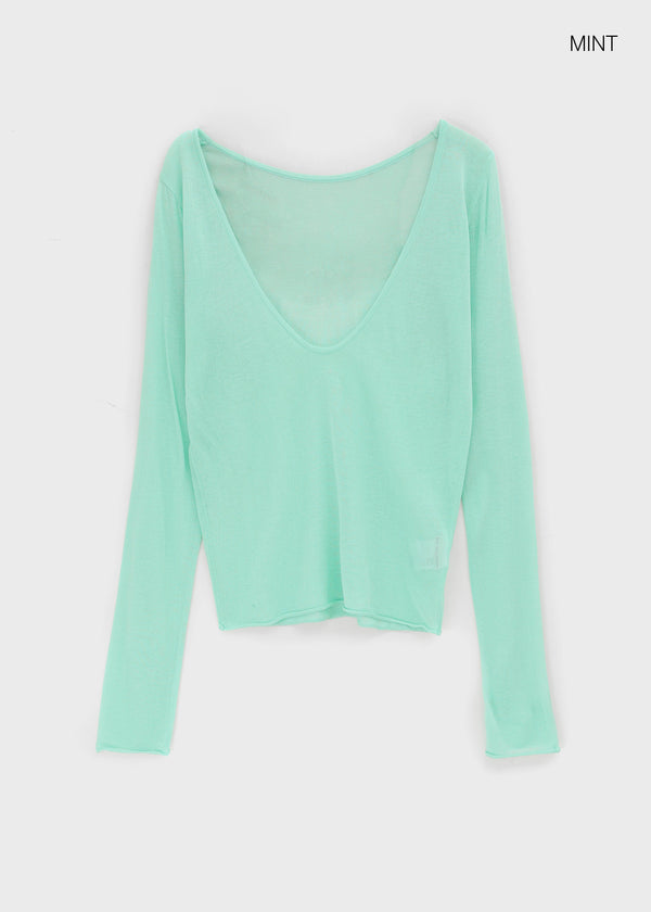[MADE] Robty Deep V-Neck Summer Knit