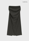 Pelian Nylon Shirred Long Skirt
