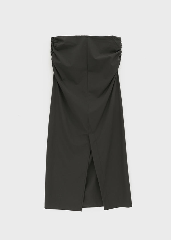 Pelian Nylon Shirred Long Skirt