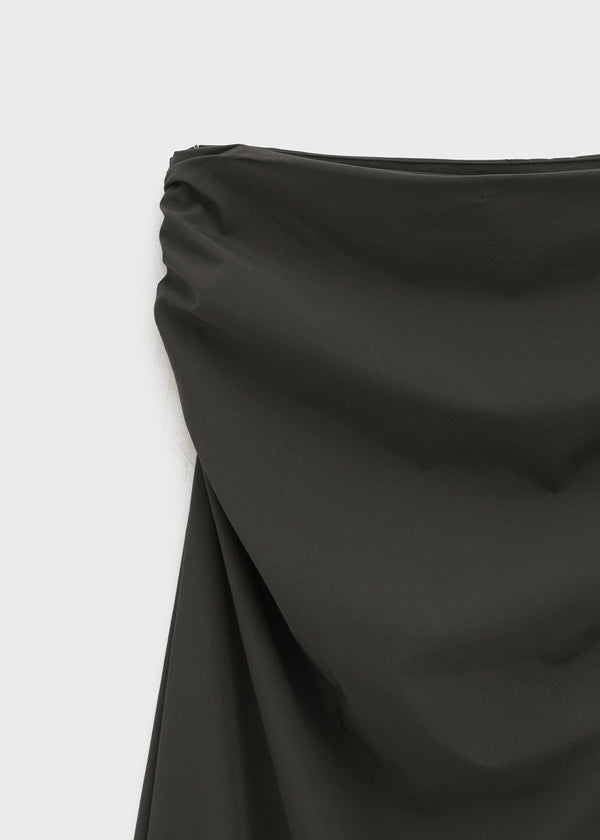 Pelian Nylon Shirred Long Skirt