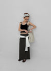 Chopu Layered Color Block Crop Sleeveless (built-in Cup)