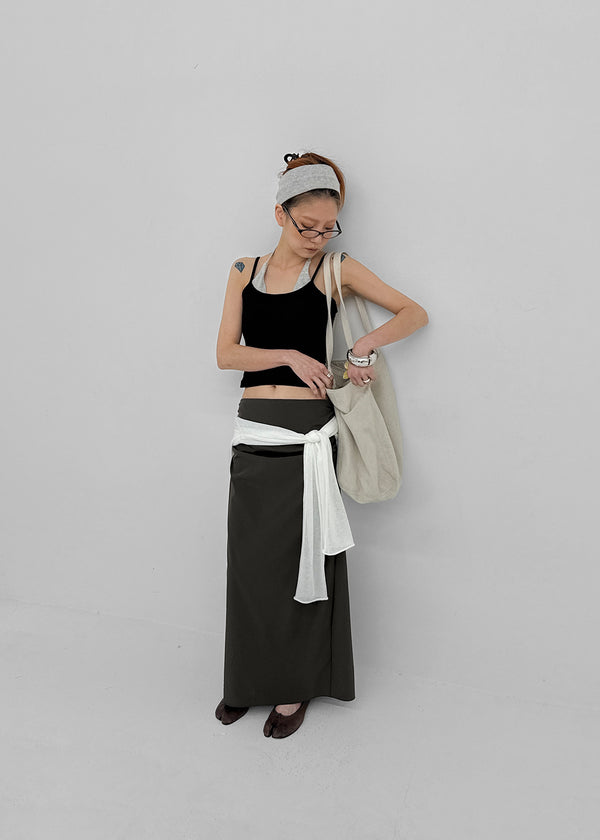 Chopu Layered Color Block Crop Sleeveless (built-in Cup)