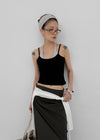 Chopu Layered Color Block Crop Sleeveless (built-in Cup)