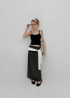Chopu Layered Color Block Crop Sleeveless (built-in Cup)