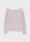 [MADE] Cuchel Summer Knit Button Off-Shoulder Long Sleeve Top