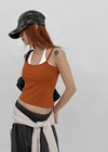 Chopu Layered Color Block Crop Sleeveless (built-in Cup)
