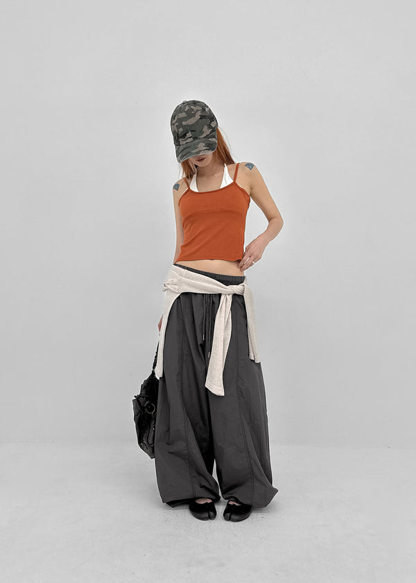 Chopu Layered Color Block Crop Sleeveless (built-in Cup)