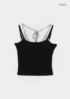Chopu Layered Color Block Crop Sleeveless (built-in Cup)