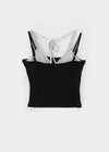 Chopu Layered Color Block Crop Sleeveless (built-in Cup)