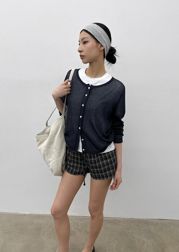 Arik Summer Linen Round Cardigan