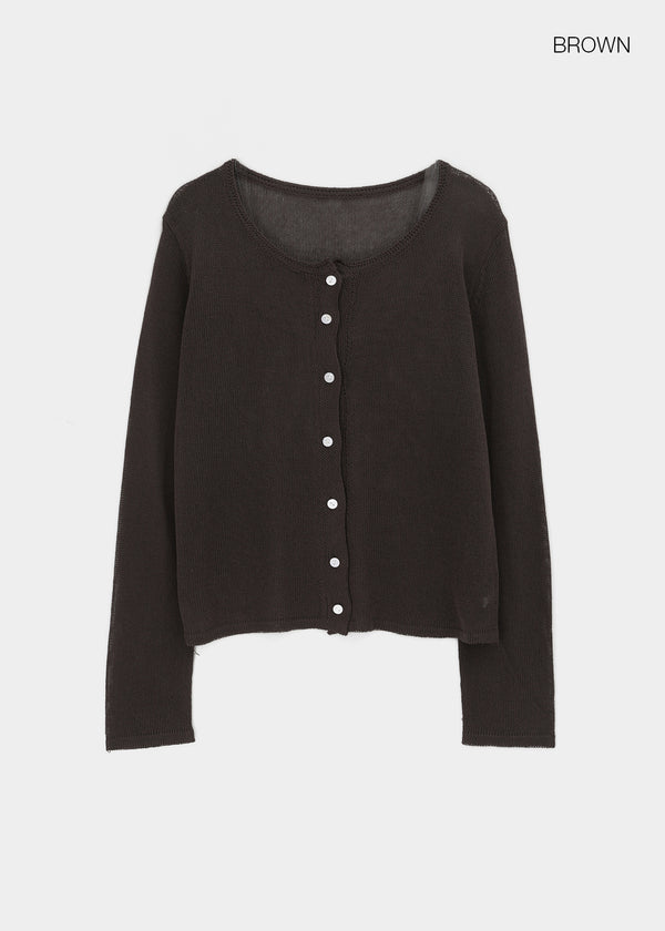 Arik Summer Linen Round Cardigan