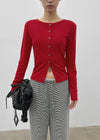 Ruav Button Round Cardigan