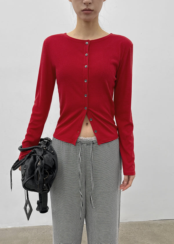 Ruav Button Round Cardigan