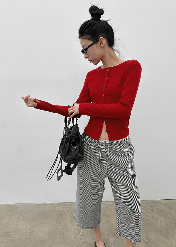 Ruav Button Round Cardigan
