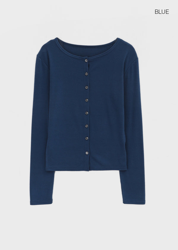 Ruav Button Round Cardigan