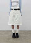 Onetic Cutting Cotton Midi Skirt