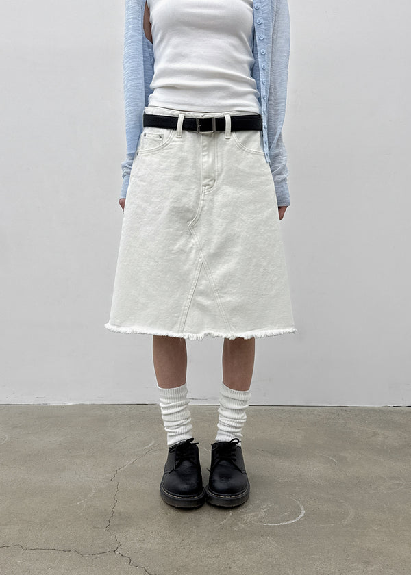 Onetic Cutting Cotton Midi Skirt