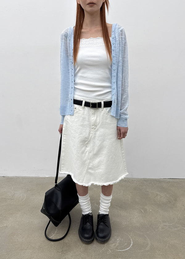 Sate Summer Knit Hooded Cardigan