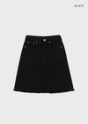 Onetic Cutting Cotton Midi Skirt