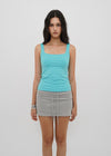 [B-BASIC] Basic Cotton Span Square Neck Sleeveless (Built-in Cap)