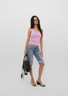 [B-BASIC] Basic Cotton Span Mango Halter Neck Sleeveless (Built-in Cap)