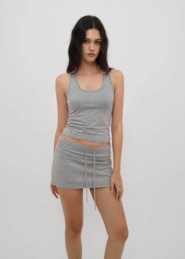 [B-BASIC] Basic Cotton Span Mango Halter Neck Sleeveless (Built-in Cap)