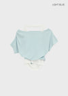 Pep Fun Layered Halter Off-shoulder Short Sleeve Tee