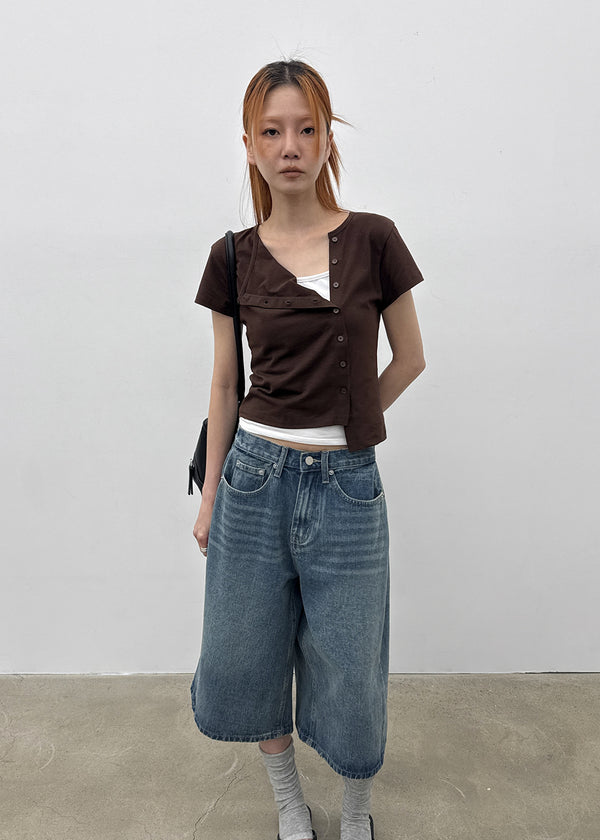 [MADE] Selni Diagonal Short-Sleeve Cardigan (Set Available)