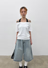 [MADE] Selni Off-Shoulder Short-Sleeve Tee (Set Available)