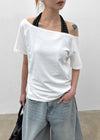 [MADE] Selni Off-Shoulder Short-Sleeve Tee (Set Available)