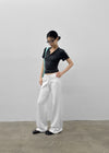 [MADE] Bient Low-Waist Bootcut Banding Pants