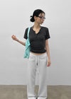 Tute Henley Neck Slim Short Sleeve Tee