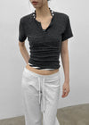 Tute Henley Neck Slim Short Sleeve Tee