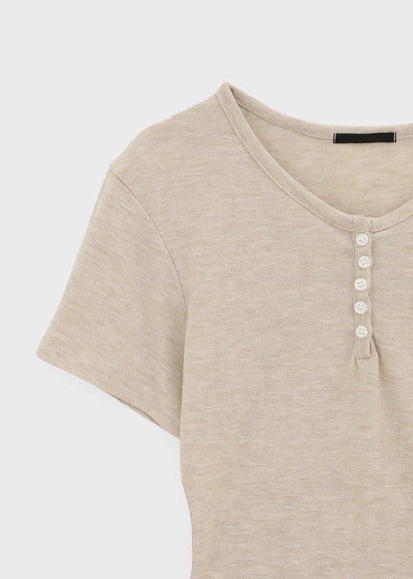 Tute Henley Neck Slim Short Sleeve Tee