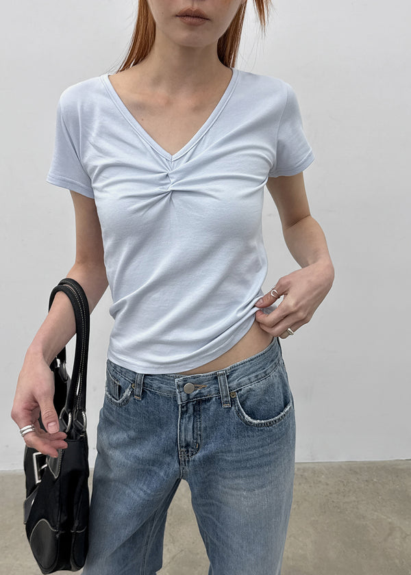 Picoten Twist V-neck Short Sleeve Tee