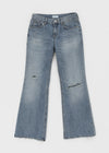 Rotomi Damaged Low-waisted Bootcut Denim Pants