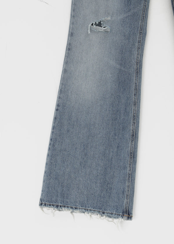 Rotomi Damaged Low-waisted Bootcut Denim Pants