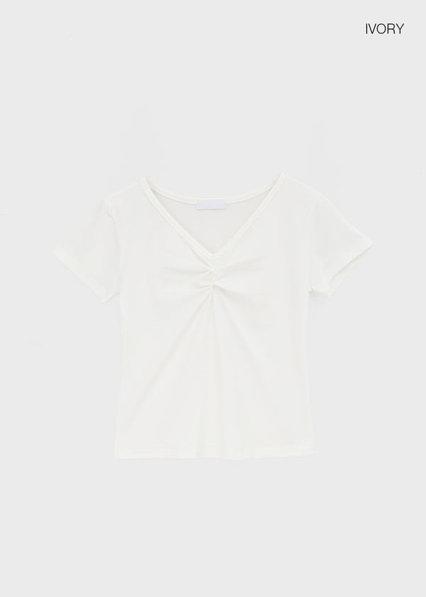 Picoten Twist V-neck Short Sleeve Tee