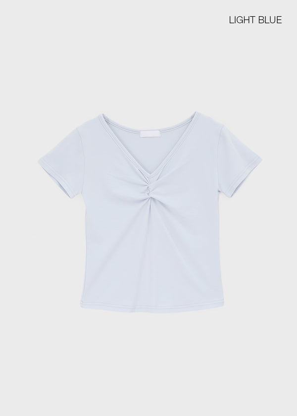 Picoten Twist V-neck Short Sleeve Tee