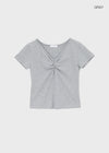 Picoten Twist V-neck Short Sleeve Tee