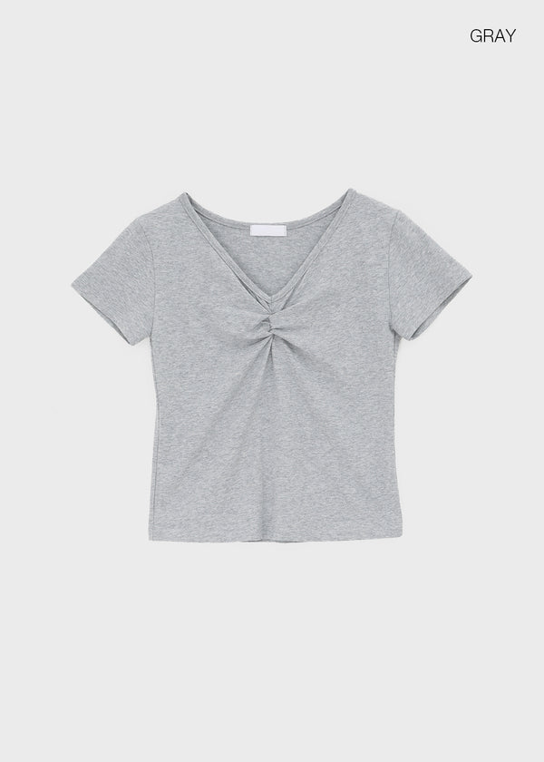Picoten Twist V-neck Short Sleeve Tee