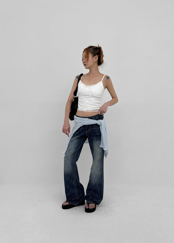 Shellys Lace Crop Sleeveless (built-in Cup)